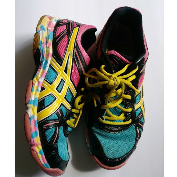 multi colored asics